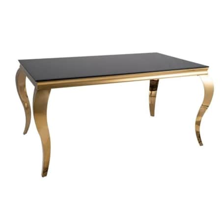 Stół PRINCE 150x90 czarny/złoty