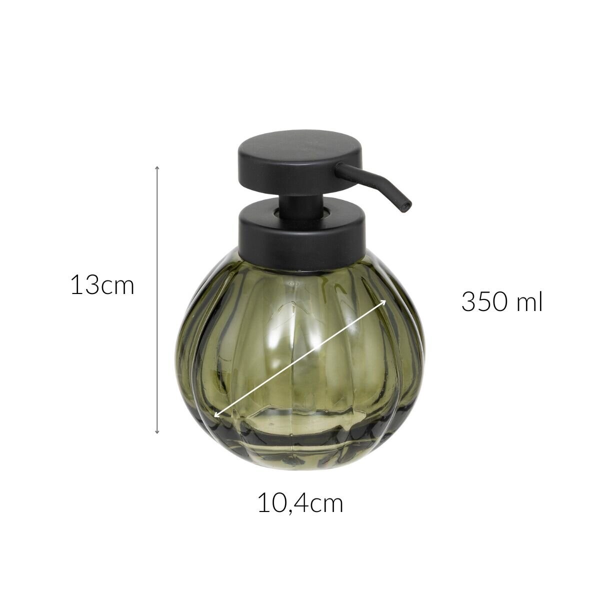 Szklany dozownik do mydła w pływnie DISP, 350 ml