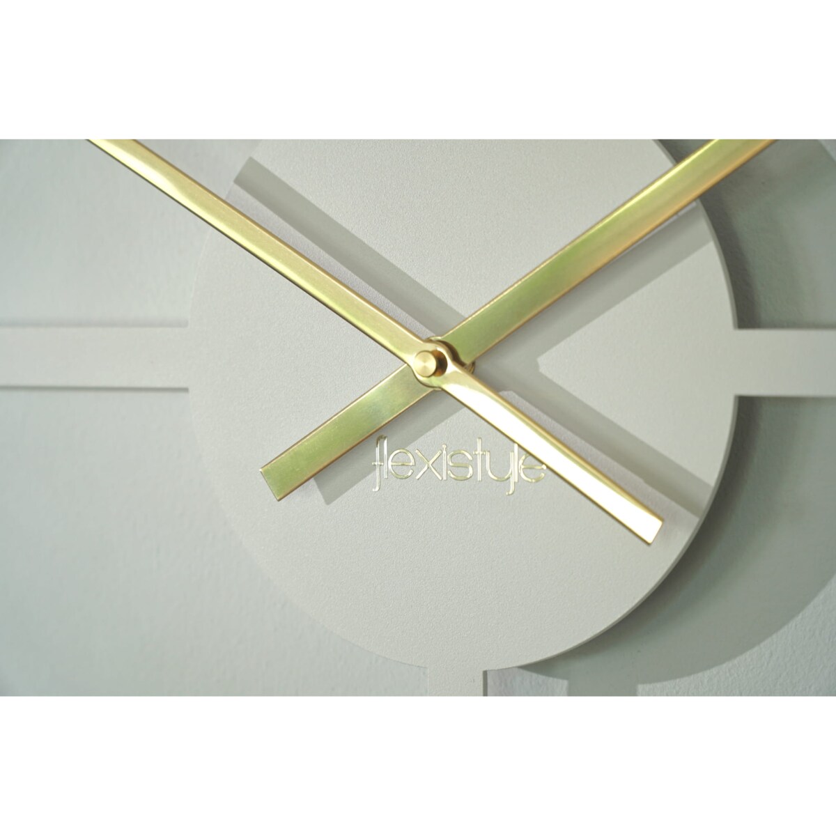 Metalowy zegar ścienny złoty Light Gold