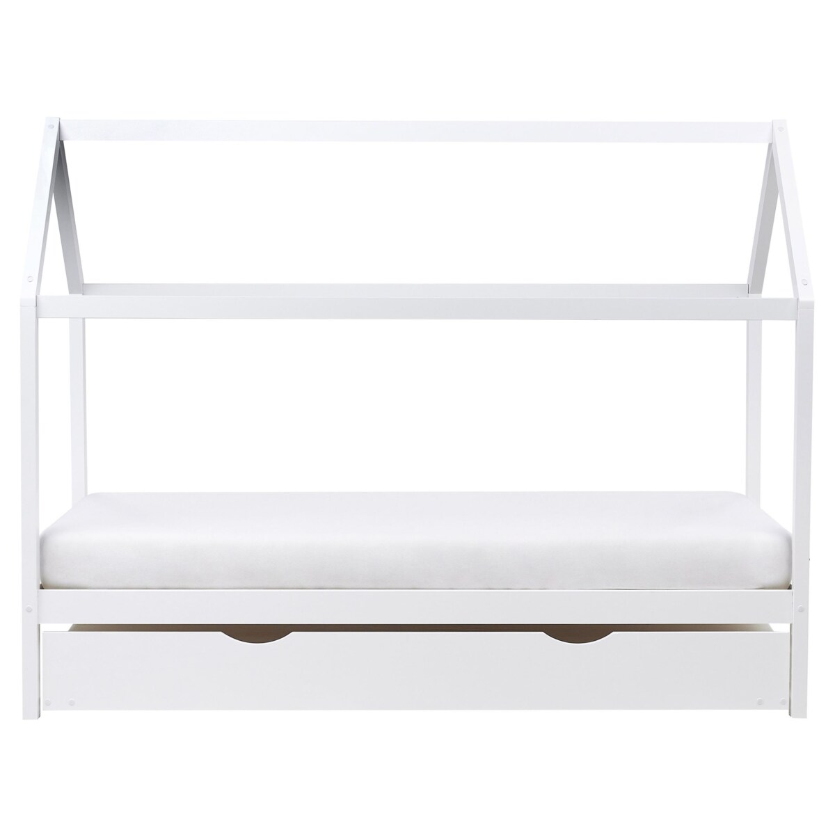 Łóżko wysuwane Drewno sosnowe CRILLON 90 x 200 cm Biały