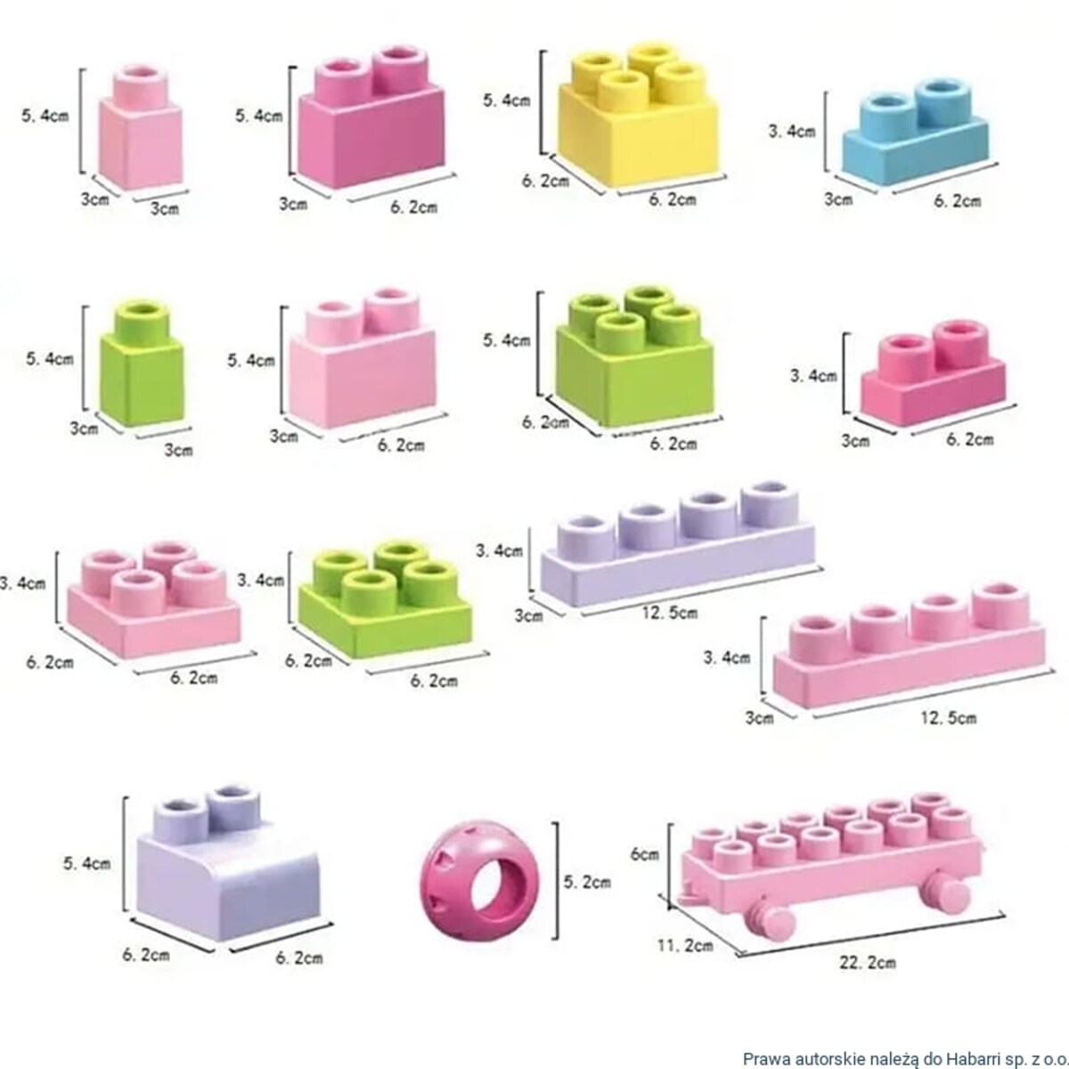 SOFT blocks - miękkie klocki konstrukcyjne 40 elementów 66622