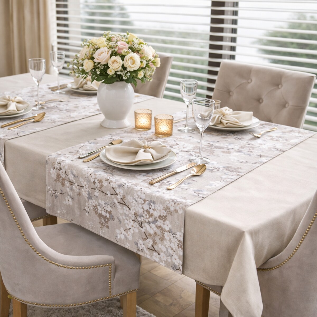 Bieżnik z motywem gałązek Twigs – 50 × 220 cm