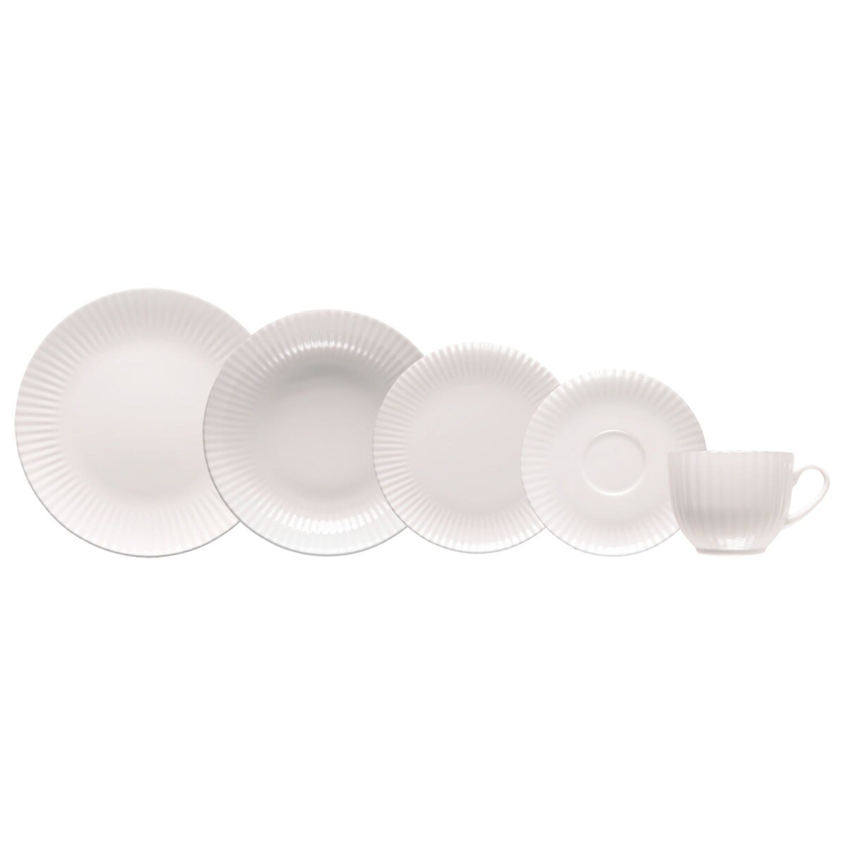 Zestaw obiadowo-kawowy dla 6 osób 30 el. Daisy biała LB16 (0000)