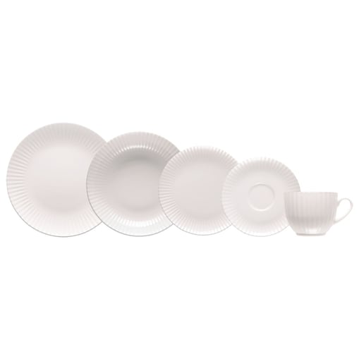 Zestaw obiadowo-kawowy dla 6 osób 30 el. Daisy biała LB16 (0000)