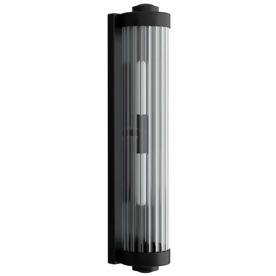 LAMPA ścienna Fumi Parette Nero IP44 Orlicki Design szklana OPRAWA tuba kinkiet do łazienki IP44 czarny