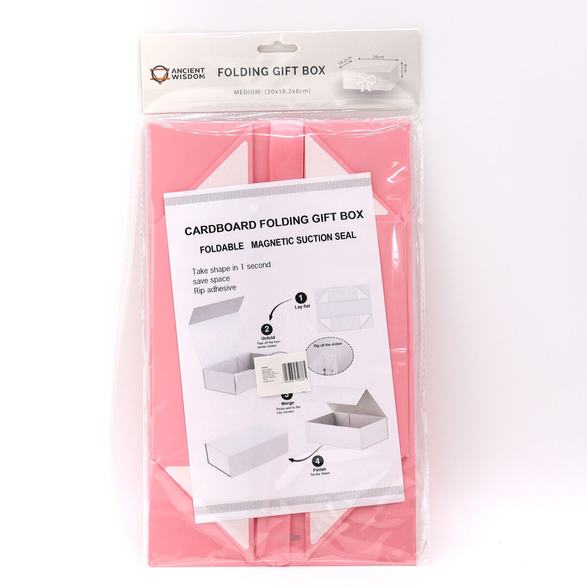 Płaskie Pudełko Prezentowe RÓŻOWE NA PAKOWANIE PREZENTU box 20x18x8cm