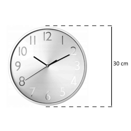 Okrągły zegar ścienny, Ø 30 cm