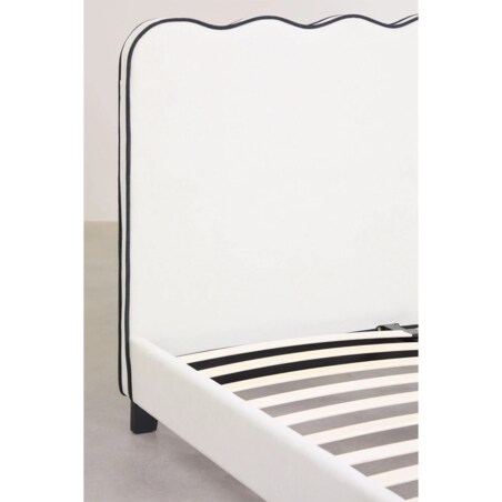 Łóżko tapicerowane białe 180x200 cm Zivon