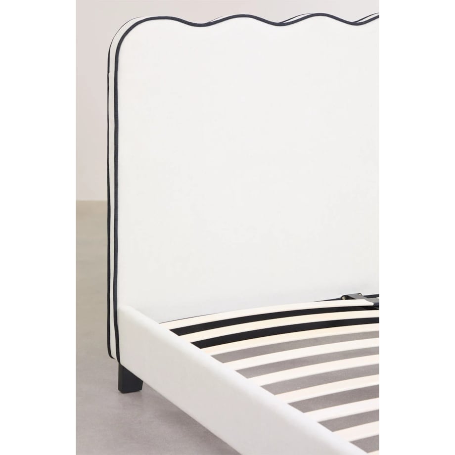 Łóżko tapicerowane białe 180x200 cm Zivon