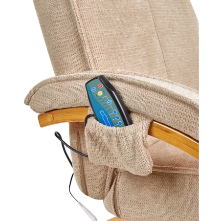 Fotel z masażem HERO Z podnóżkiem Beżowy