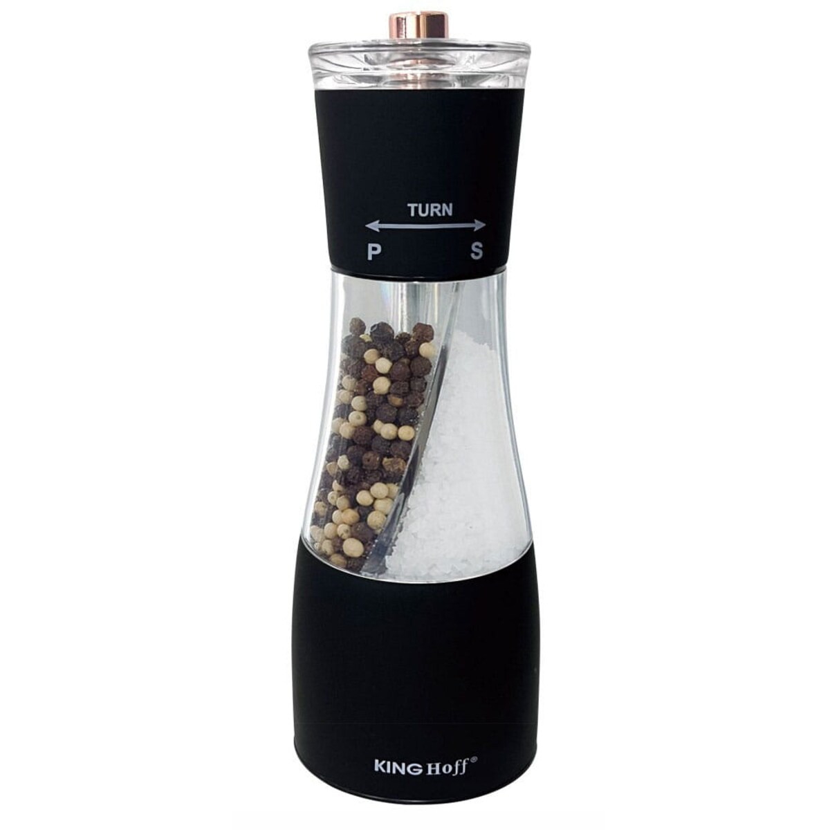 Młynek do soli i pieprzu 2 w 1 czarny KINGHOFF Duet