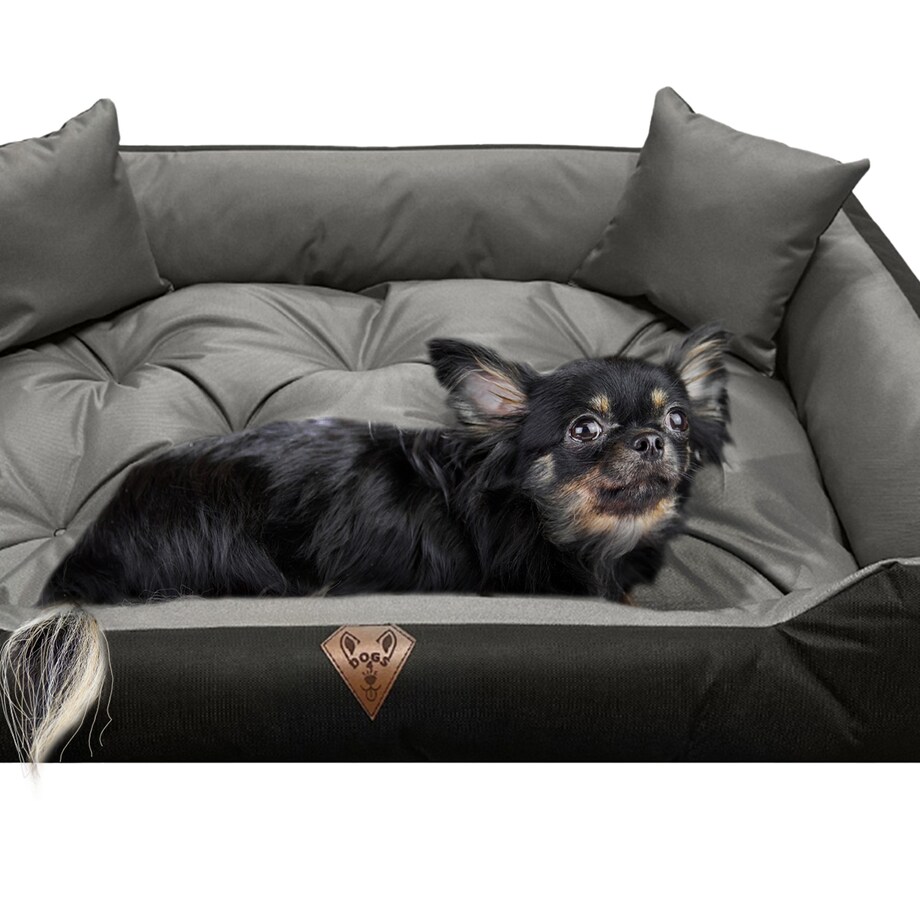 Legowisko Dla Psa Kanapa Posłanie 100X75 Cm Wodoodporne Poduszki Pikowane Szare