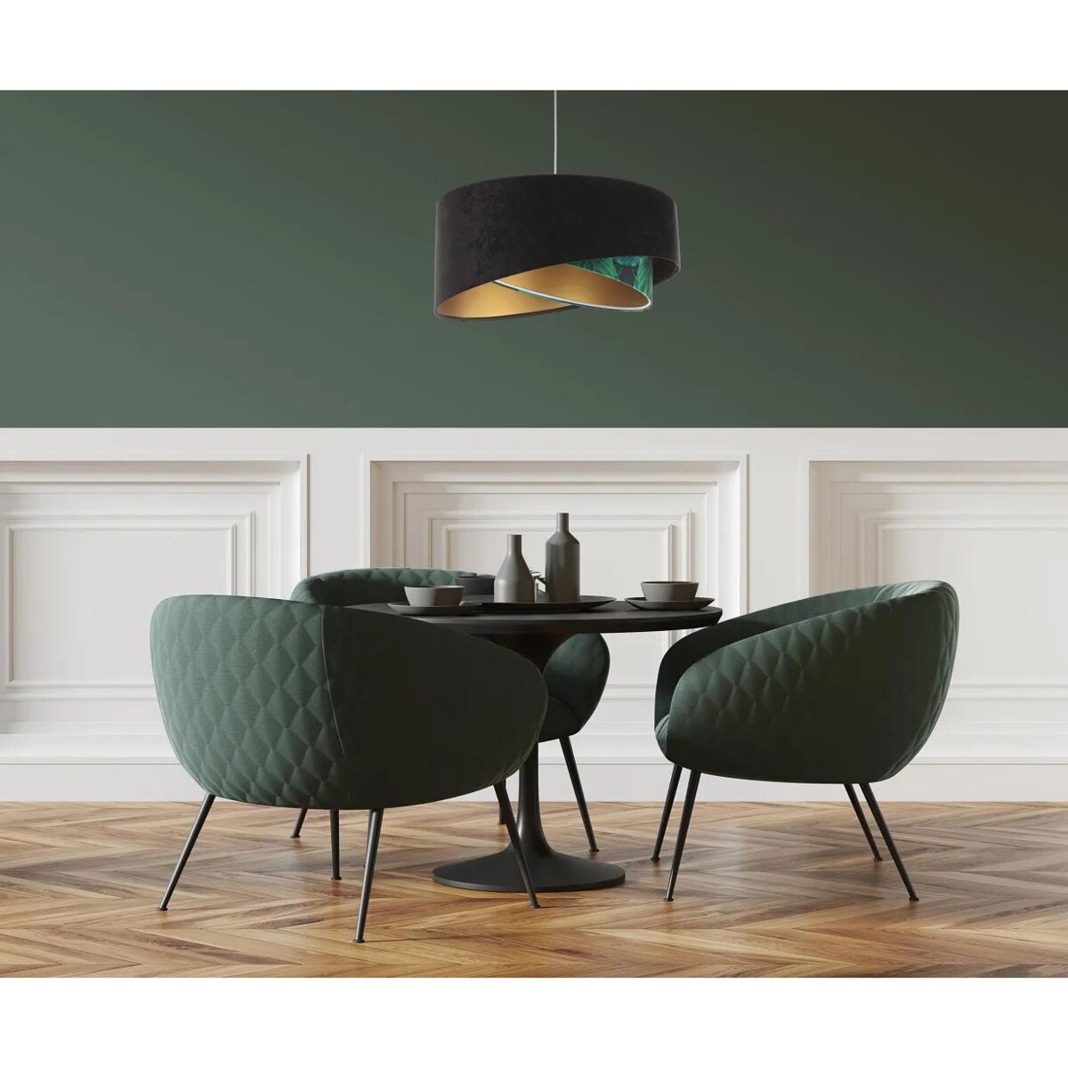 Lampa wisząca DARK ELEGANCE czarna/złota