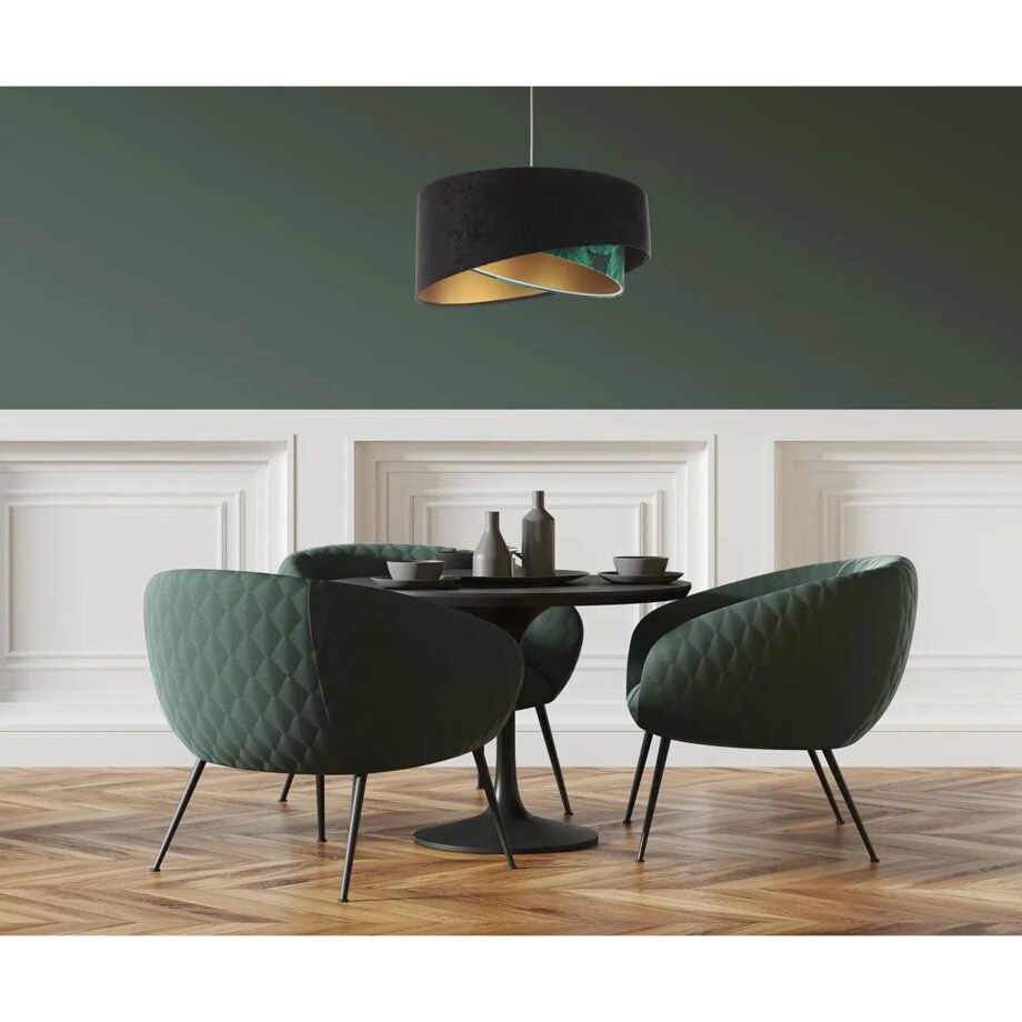 Lampa wisząca DARK ELEGANCE czarna/złota