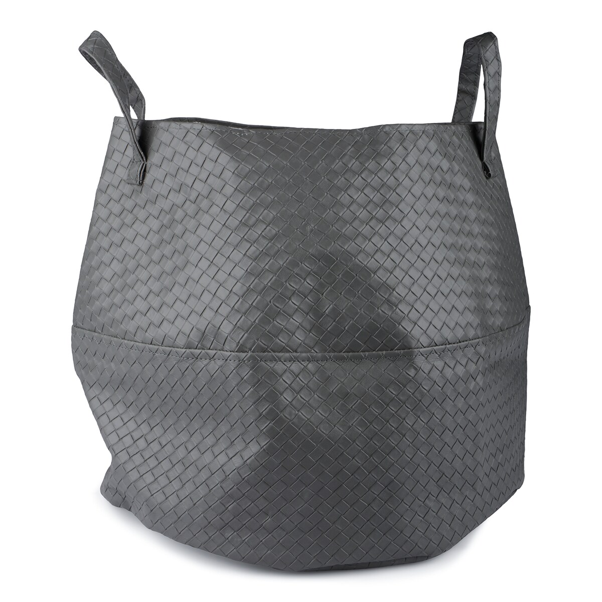 TORBA plażowa, na zakupy EKO-SKÓRA szara