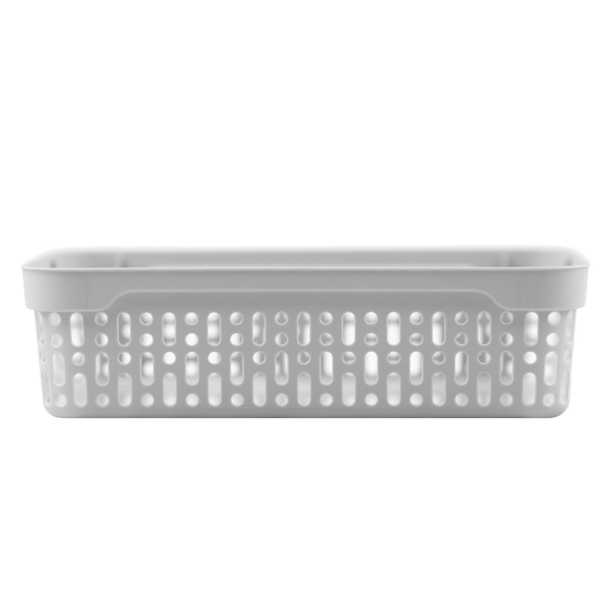 Koszyk Ażurowy Koszyczek S Plastikowy Na Kosmetyki Do Łazienki Pudełko Pojemnik Do Szuflady Jasnoszary