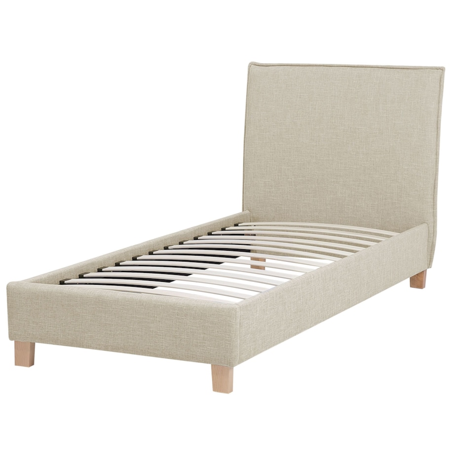 Łóżko tapicerowane 90 x 200 cm beżowe SENNEZ