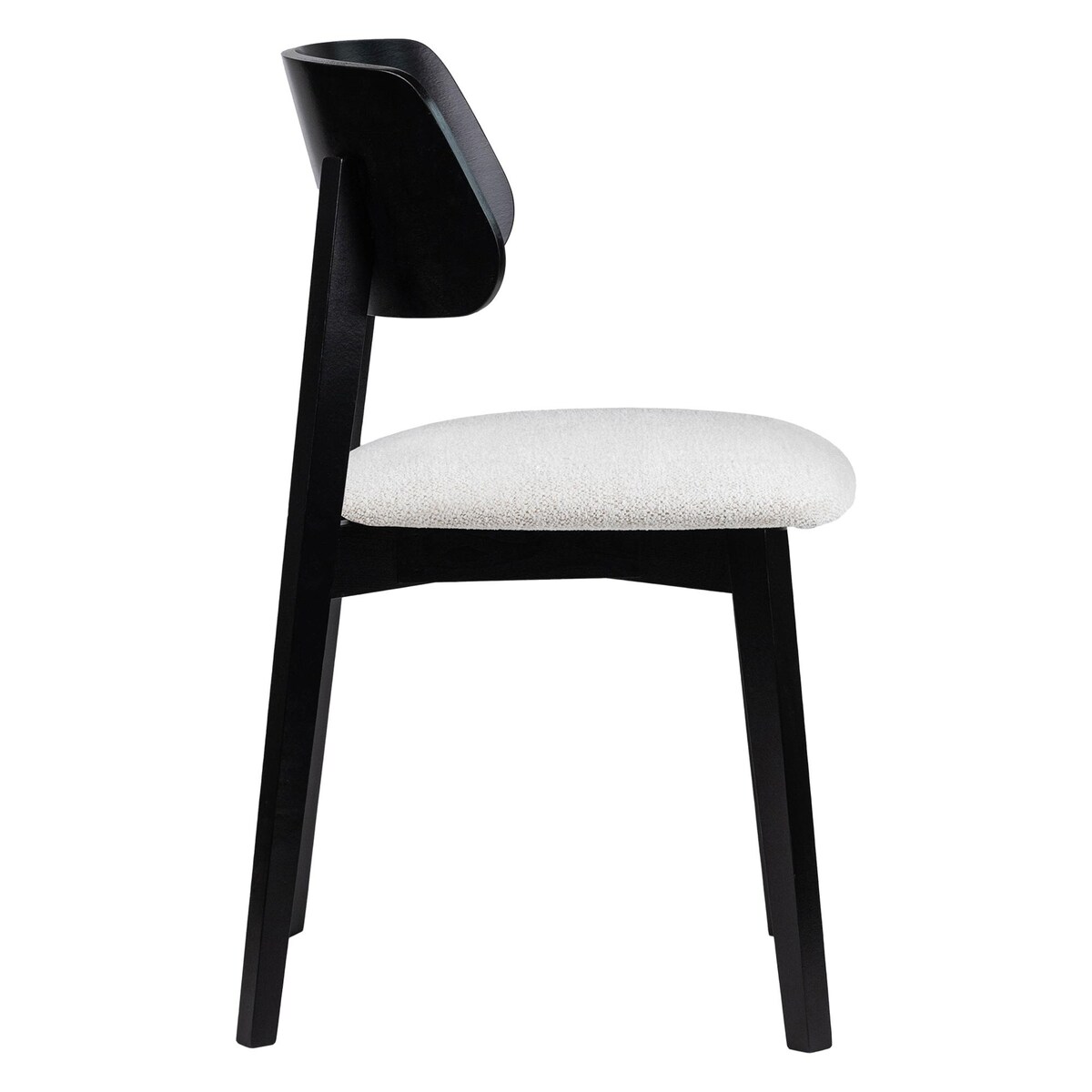 Krzesło drewniane 80x46x43 cm czarne/jasnobeżowe TOSCANIA - VI