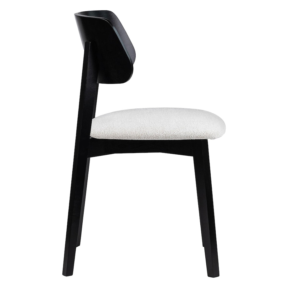 Krzesło drewniane 80x46x43 cm czarne/jasnobeżowe TOSCANIA - VI