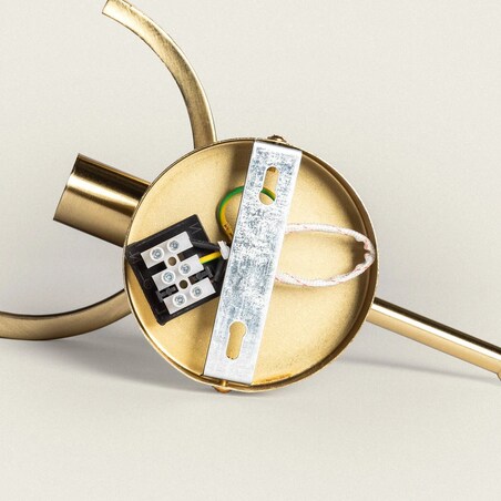 Kinkiet z metalu i szkła, złoty, Femme, 30,5 cm