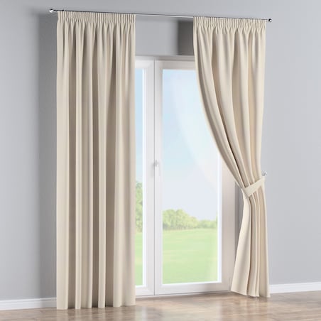 Zasłona na taśmie marszczącej 1 szt. 130x245 jasny beżowy