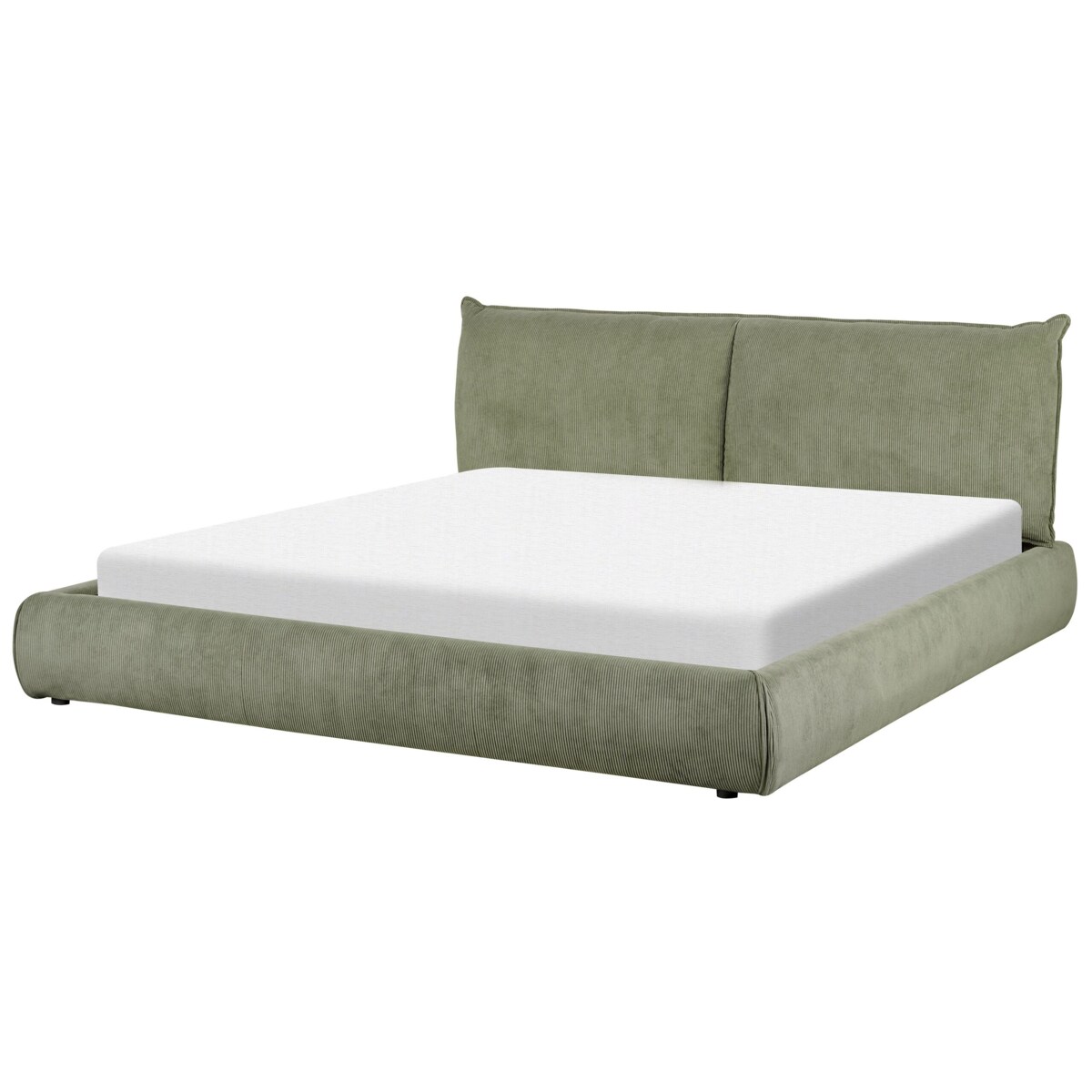 Łóżko sztruksowe 180 x 200 cm zielone VINAY