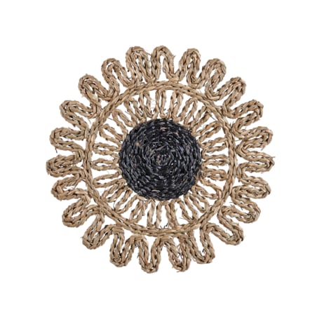 Zestaw 6 dekoracji ściennych z trawy morskiej naturalny PINTANO