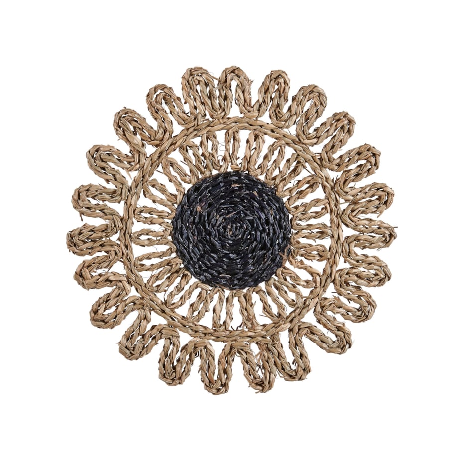 Zestaw 6 dekoracji ściennych z trawy morskiej naturalny PINTANO