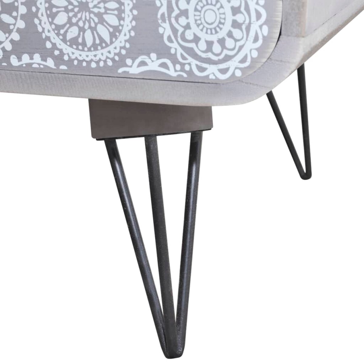 vidaXL Komoda z 3 szufladami, szara