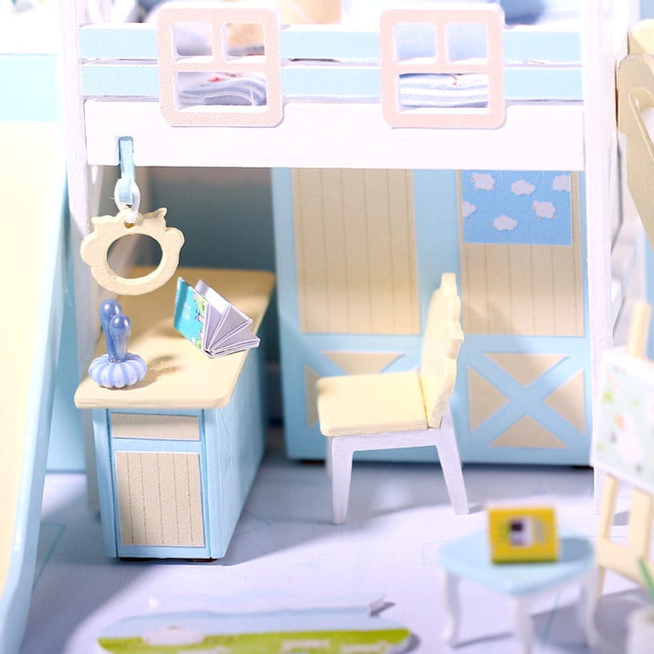 Miniaturowy domek - Niebieska owieczka