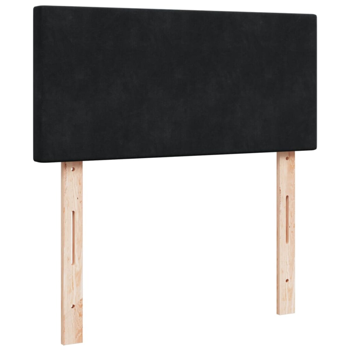 vidaXL Łóżko kontynentalne z materacem, czarne, aksamit 90x200 cm