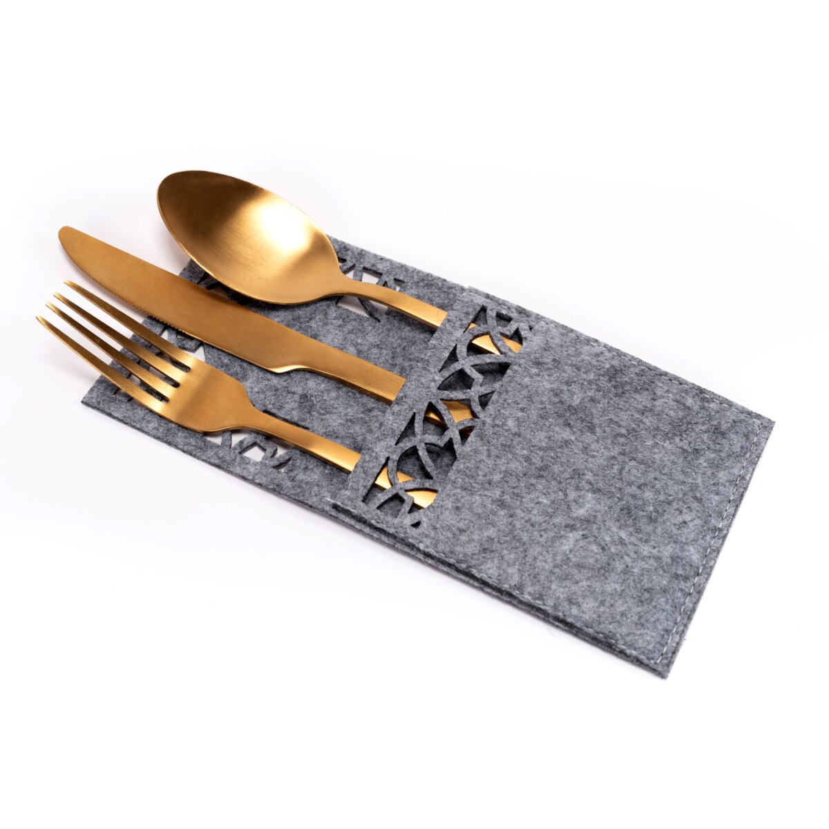 Pokrowiec na sztućce Świateczny 8szt KF357 Grey