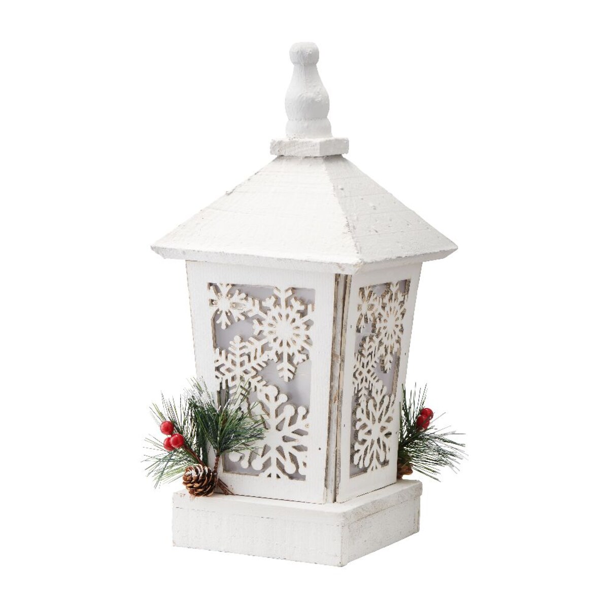 VILLA ITALIA Lampion świąteczny LED biały 35 cm SAN NICOLA