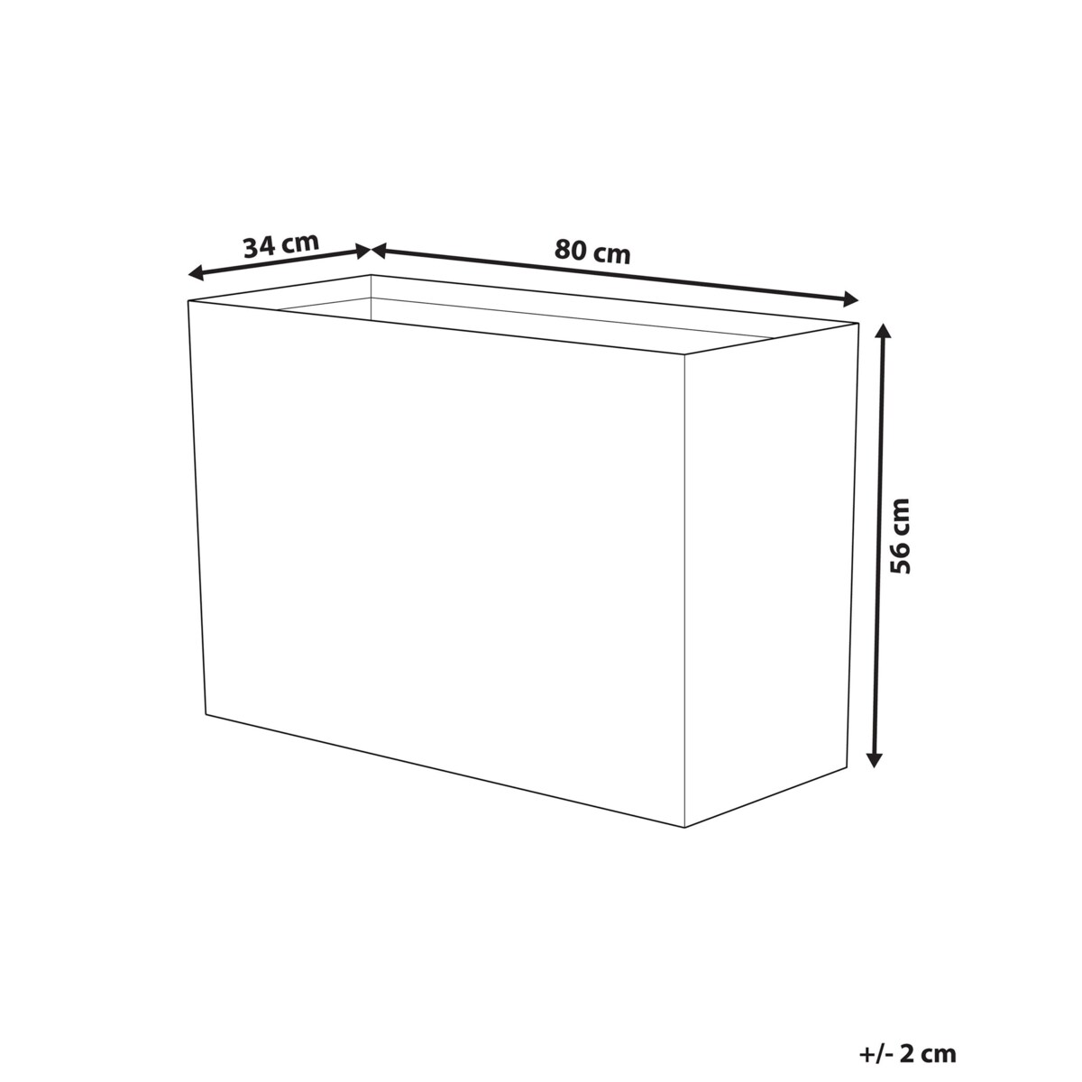 Doniczka 34 x 80 x 56 cm beżowa EDESSA