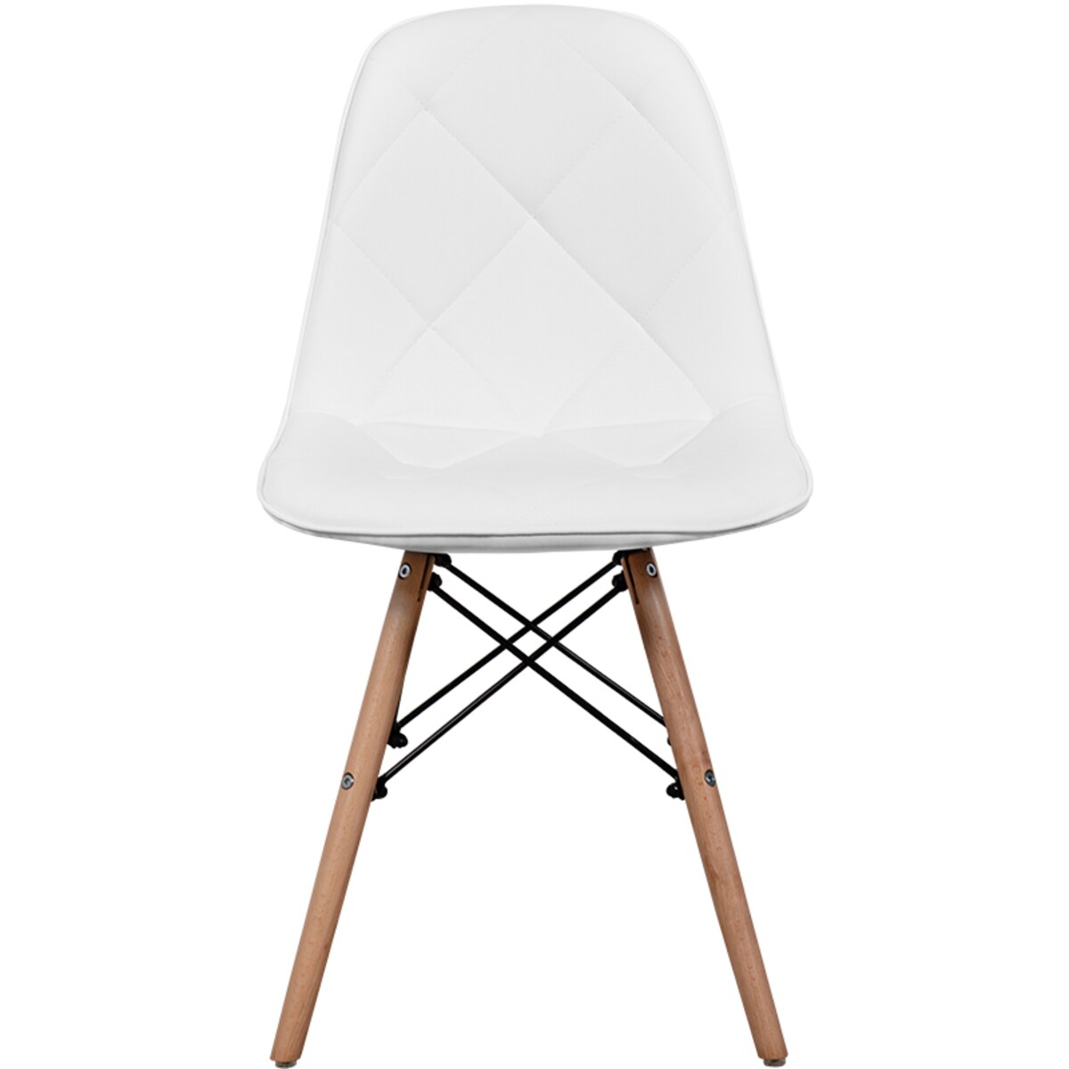 Krzesło tapicerowane z ekoskóry do salonu jadalni białe