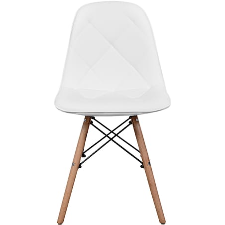 Krzesło tapicerowane z ekoskóry do salonu jadalni białe