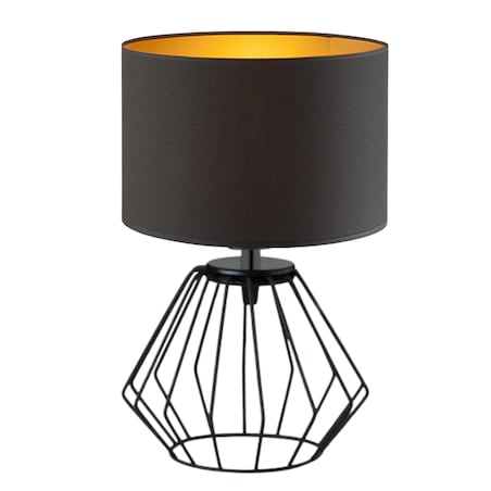 Lampka nocna na biurko lampa biurkowa druciana LED z abażurem walec LANA