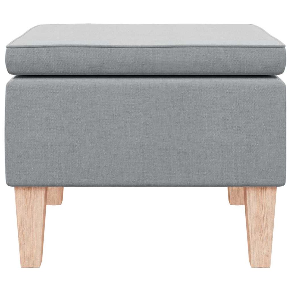 vidaXL Podnóżek z drewnianymi nóżkami, jasnoszary, obity tkaniną