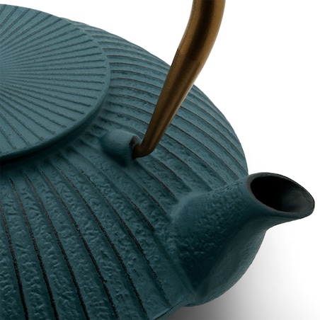 Dzbanek żeliwny Linhai 1.1L niebieski