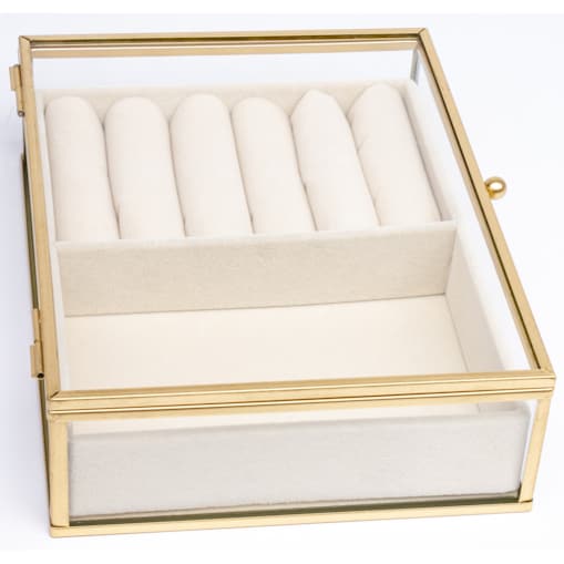 Szkatułka na biżuterię szklana przeźroczysta 20x16x6 cm GIOIELLI