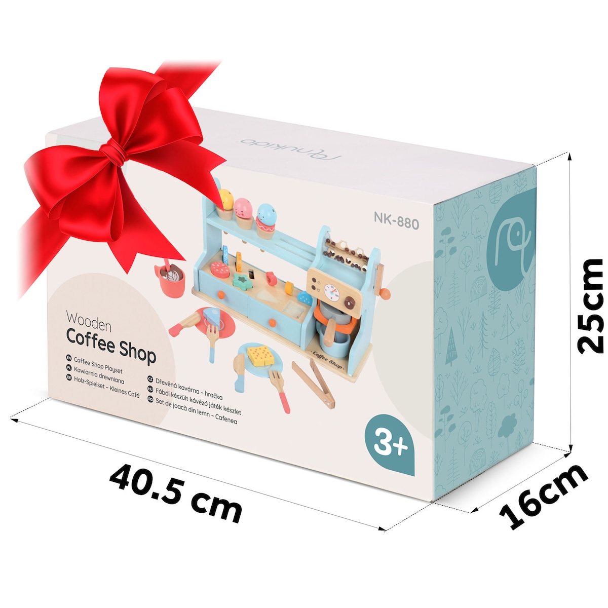 Drewniana kawiarnia lodziarnia Nukido NK-880 ekspres zabawka dla dzieci zestaw 788000