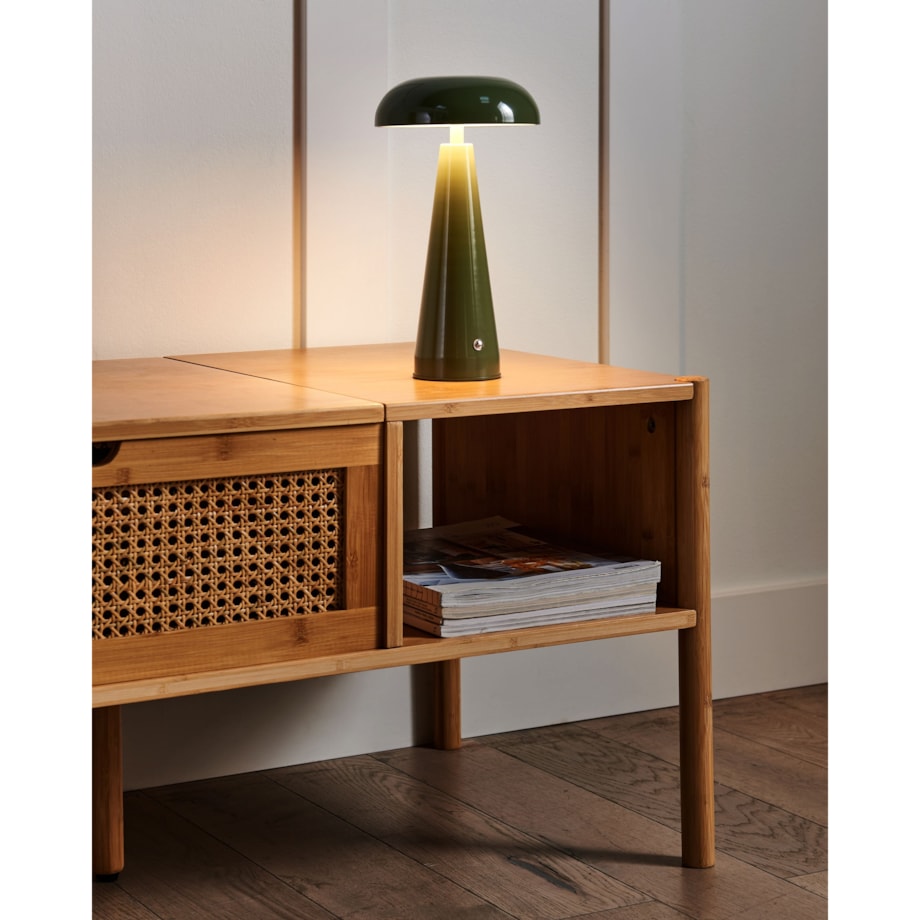 Bezprzewodowa lampa stołowa LED BOCONO Ze ściemniaczem Metal Zielony