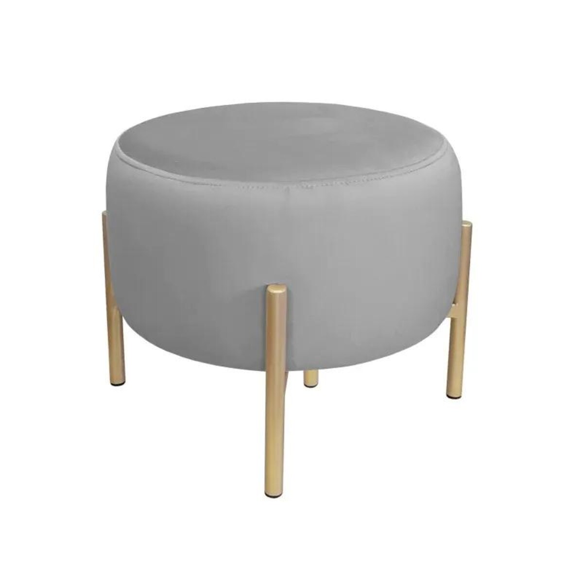 Pufa WILFRED MG VELVET szara/złota