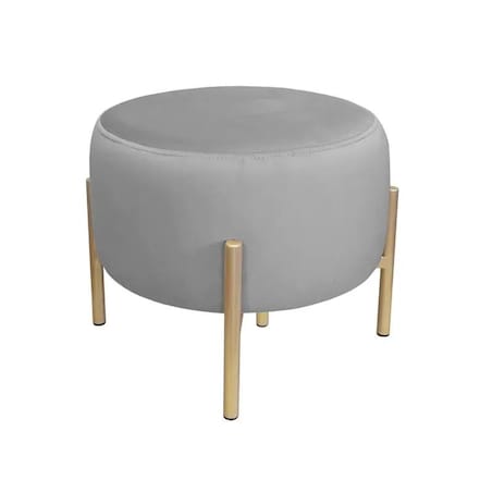 Pufa WILFRED MG VELVET szara/złota