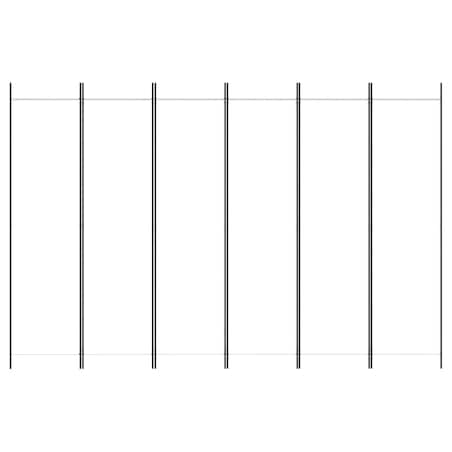 vidaXL Parawan 6-panelowy, biały, 300 x 200 cm, tkanina