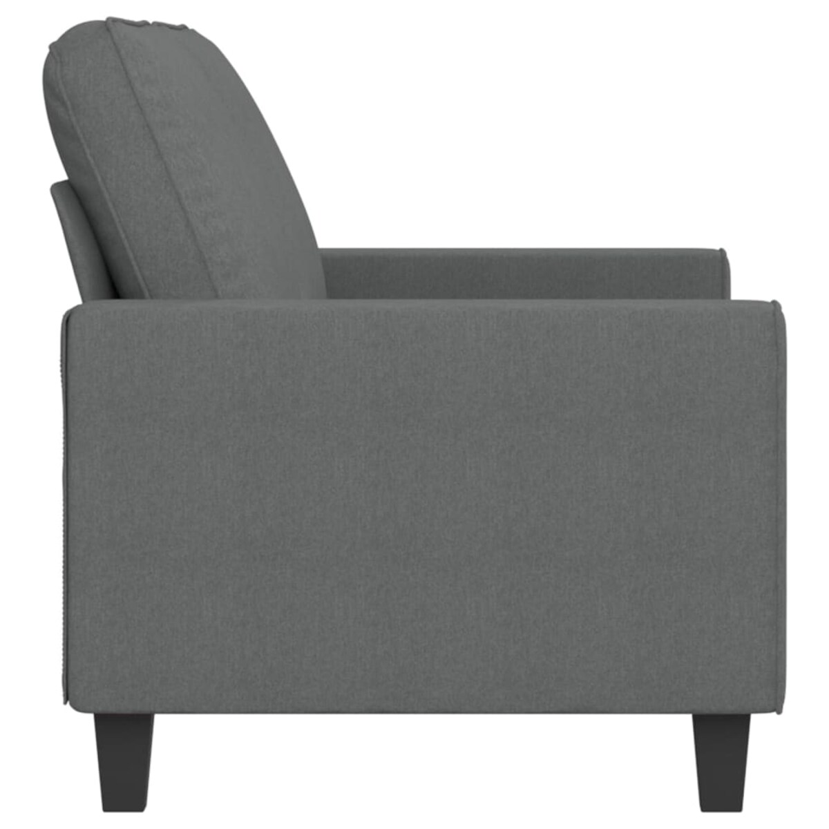 vidaXL Sofa 2-osobowa, ciemnoszara, 140 cm, tapicerowana tkaniną