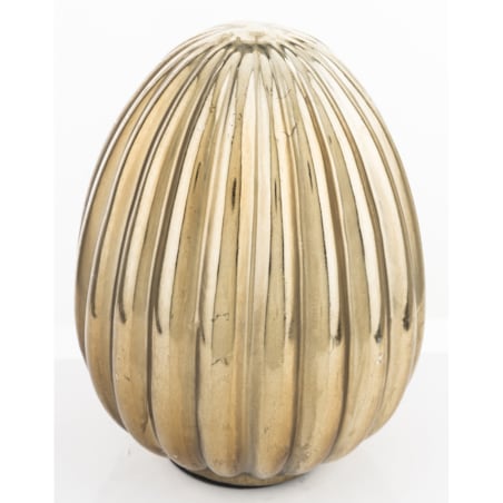 Dekoracja - złote jajko 16x10x10 cm ceramiczne TATIM