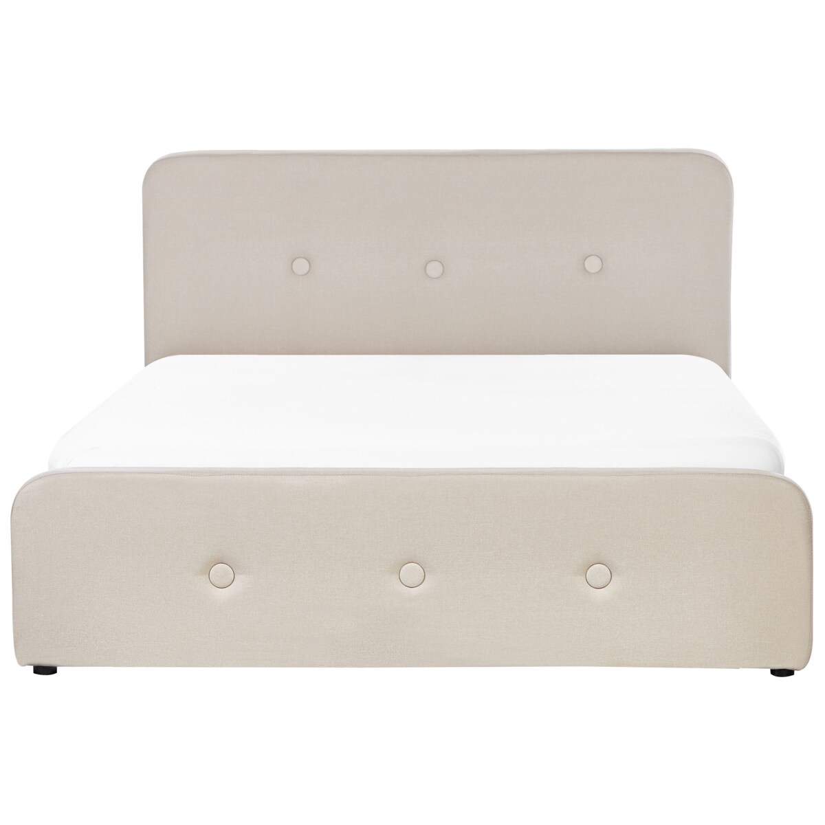 Łóżko z pojemnikiem RENNES 160 x 200 cm Beżowy