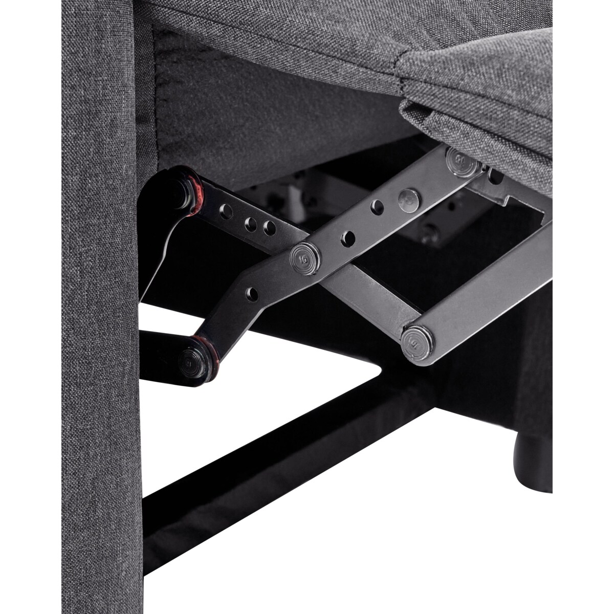 Rozkładany fotel EMINENCE Len syntetyczny Ciemnoszary