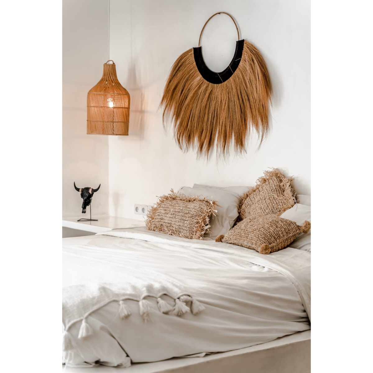 DEKORACJA ŚCIENNA TRAWA MORSKA NATURALNA